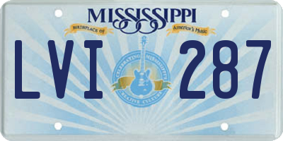MS license plate LVI287