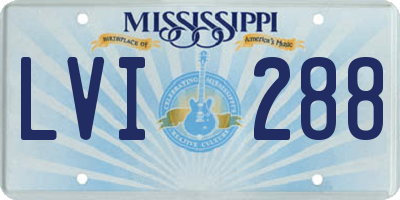 MS license plate LVI288