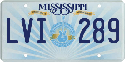 MS license plate LVI289