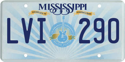 MS license plate LVI290