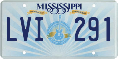 MS license plate LVI291
