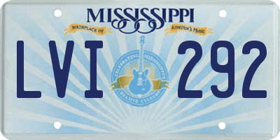 MS license plate LVI292