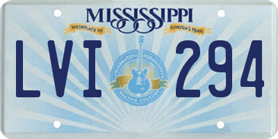 MS license plate LVI294