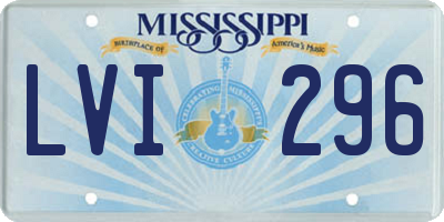 MS license plate LVI296