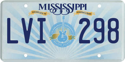 MS license plate LVI298