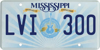 MS license plate LVI300