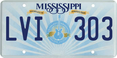 MS license plate LVI303