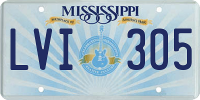 MS license plate LVI305