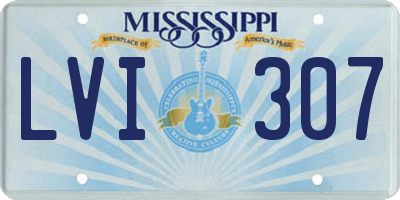 MS license plate LVI307