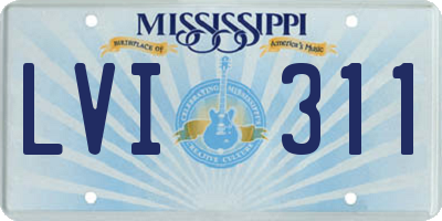 MS license plate LVI311