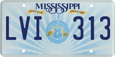 MS license plate LVI313