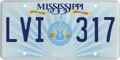 MS license plate LVI317