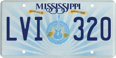 MS license plate LVI320