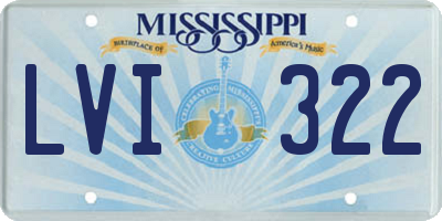 MS license plate LVI322