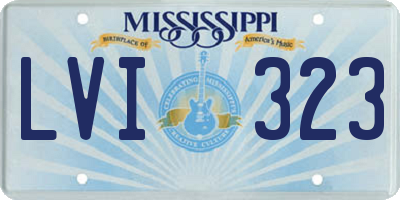 MS license plate LVI323