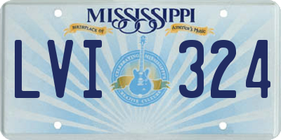 MS license plate LVI324