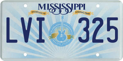 MS license plate LVI325