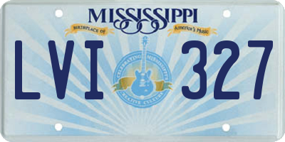 MS license plate LVI327