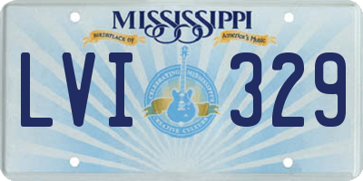 MS license plate LVI329
