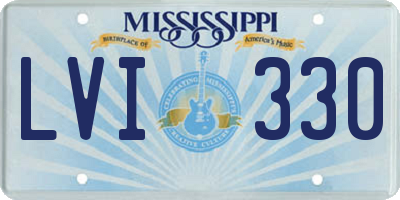MS license plate LVI330
