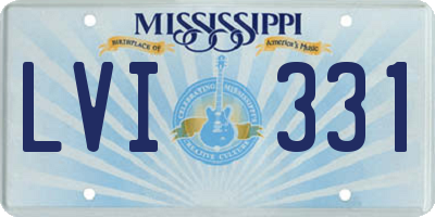 MS license plate LVI331