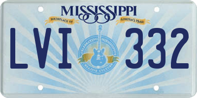 MS license plate LVI332