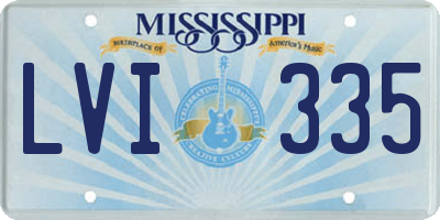 MS license plate LVI335