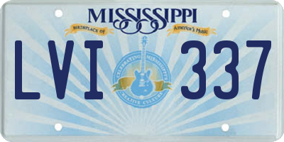 MS license plate LVI337