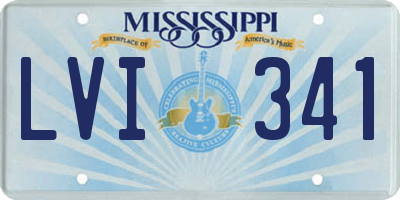 MS license plate LVI341