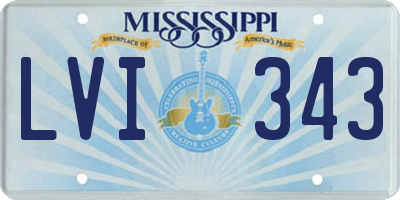 MS license plate LVI343