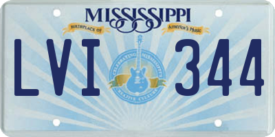 MS license plate LVI344