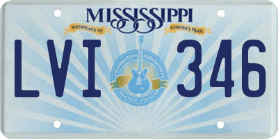 MS license plate LVI346