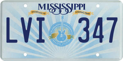 MS license plate LVI347