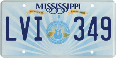MS license plate LVI349