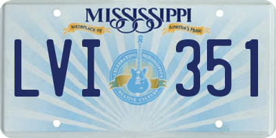 MS license plate LVI351
