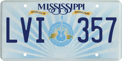 MS license plate LVI357