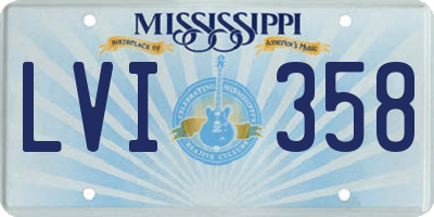 MS license plate LVI358