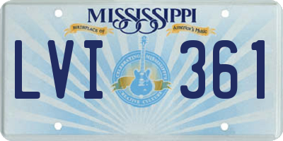 MS license plate LVI361
