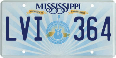 MS license plate LVI364