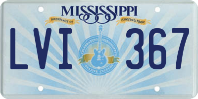 MS license plate LVI367
