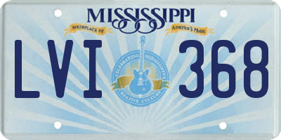 MS license plate LVI368