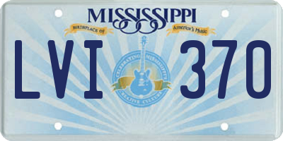 MS license plate LVI370