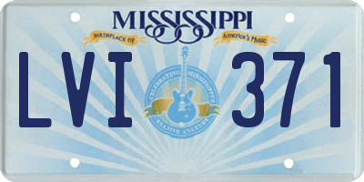 MS license plate LVI371