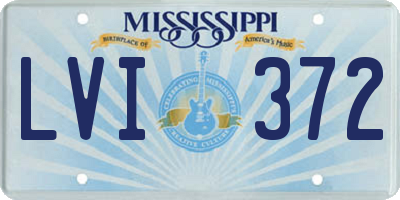 MS license plate LVI372