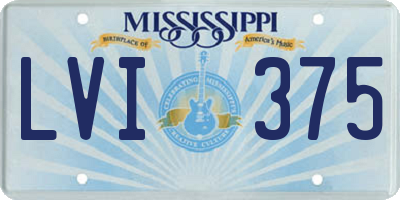 MS license plate LVI375