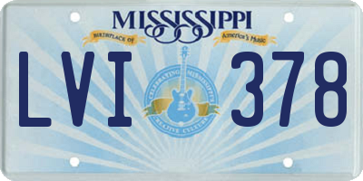 MS license plate LVI378