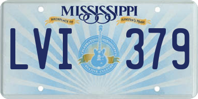 MS license plate LVI379