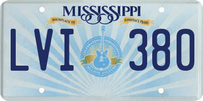 MS license plate LVI380