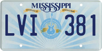 MS license plate LVI381