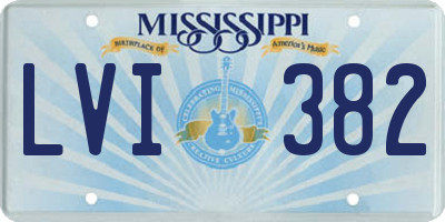 MS license plate LVI382